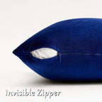 GIGIZAZA Royal Blue Velvet Throw Pillow Covers 24x24 Pack of 2 | Decorative - Image 4
