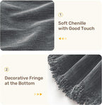 2 Pieces Sectional Couch Covers L Shaped Cover L Dark Gray | Thick Washable - Image 7