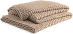 YnM Chunky Cotton Knit Throw Blanket, Cable Knit Throws for Bed Couch Sofa, Comfy & Relaxing, Decorative Piece for Farmhouse Modern Boho Rustic Scandinavian Chic Vibe, Beige 50x60 Inches