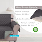 U-NICE HOME Large Sofa Cover Reversible Couch Cover, Dark Grey/Light Grey | - Image 4