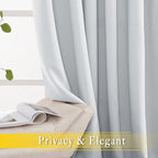 NICETOWN Patio Door Curtain 132 inches Long, Grommet Room Divider Curtain Panel - Image 6