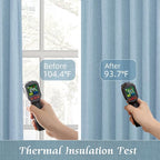 100% Blackout Linen Curtains 63 Inches Long - Image 4