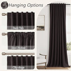 100% Blackout Curtains 84 Inch Length 2 Panels Set - Image 6