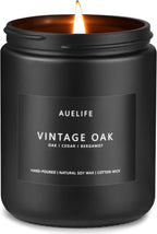 Scented Candles for Men | Vintage Oak Candle - Candle for Men, Manly Candles for Home Scented, Man Gifts for Him/Friend -7oz Black Jar