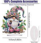 Diamond Painting Kits for Adults Beginners, 5D Full Drill Dwarf Crystal Art Desktop Ornament, DIY Single Sided Home Office Desk Decor, Creative Craft Gift Set with Tools
