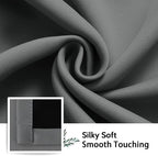 SimpleHome Grey 100% Blackout Curtains Room Darkening Living Room 63 Inch | - Image 7