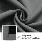 SimpleHome Grey 100% Blackout Curtains Room Darkening Living Room 54 Inch | - Image 7