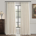 Pinch Pleated Semi Sheer 100 Inch Curtains, Pretty Neutral Cream Ivory Flax by PleatedDrapes