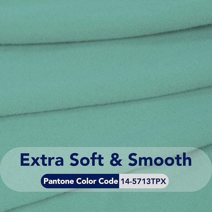 PureFit Stretch Couch Covers for Sofa 4 Seater Slipcovers Cyan | 1-Piece Sofa - Image 5