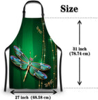 Garden Apron for Women Beautiful Vivid Dragonfly Aprons for Men for Kitchen Cooking Restaurant BBQ Painting Crafting Gardening 27” (W) x 31” (H), Waterproof Aprons