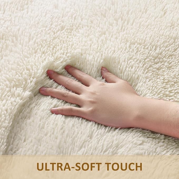 Ophanie Small Rug Washable Non Slip Throw Bedside Area Rugs, Fluffy Soft Mini - Image 3