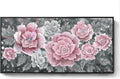 Large Pink Wall Art for Living Room- Pink and Black Peony Floral Canvas Wall Art Modern Framed Moody Black and White Wall Picture Flower Artwork Decor for Bedroom Dining Room Office 48x24