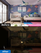 Blackout Curtains 79"x72" Portable No Drill Black Out Window Cover | 100% - Image 6