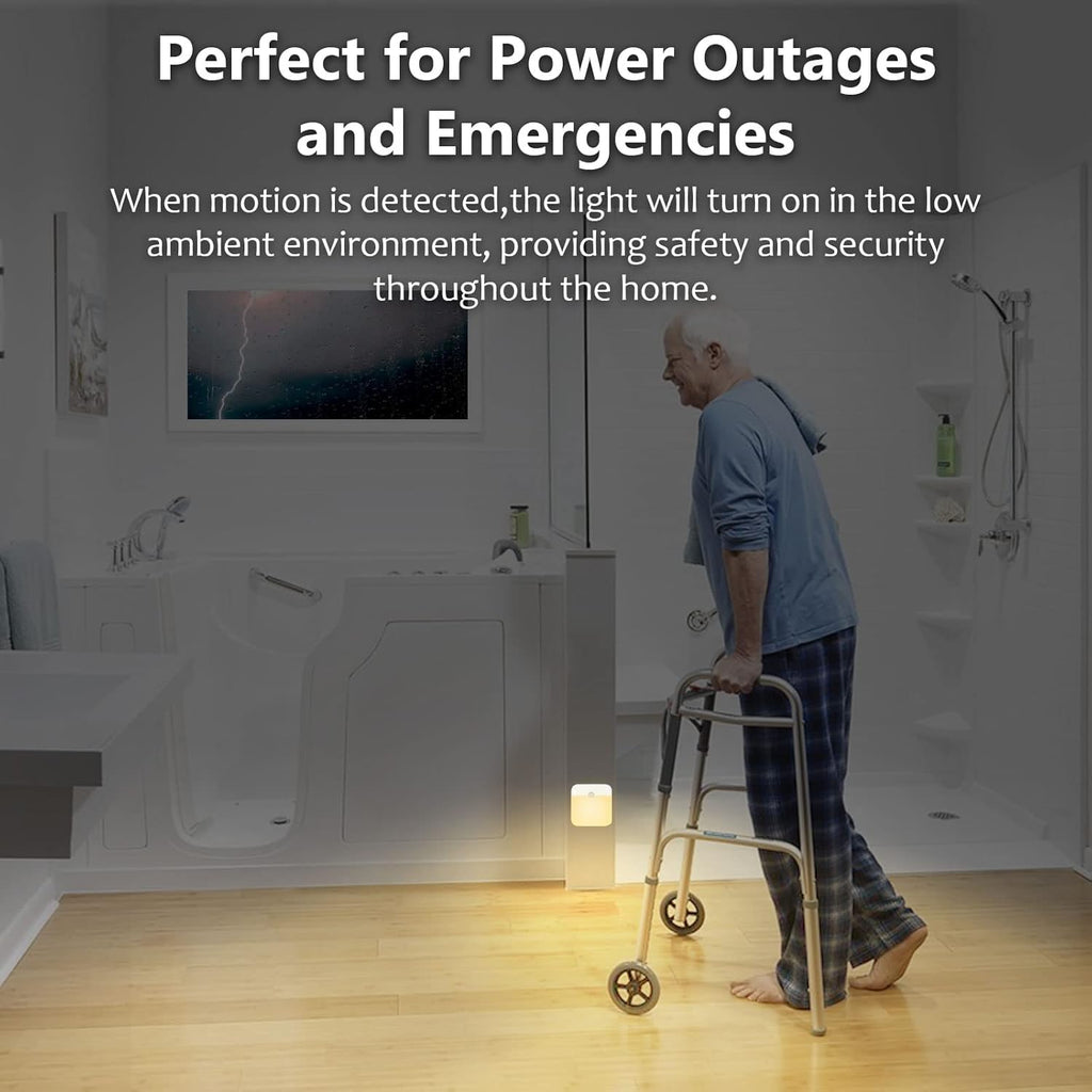 LED Motion Sensor Light - 3 Pack 2 Color USB Rechargeable With Dusk to Dawn Sensor, Stick-On Anywhere Magnetic for Bedroom Bathroom Under Cabinet Closet Wardrobe Stairway