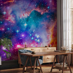 artgeist Premium Wall Mural Abstract 98x69 in - XXL Non-Woven Wallpaper Fleece Wall Decor Photo Print Picture Image Design Abstract Cosmos Sky Star i-G-10010-a-a
