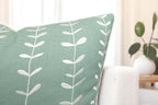 VAGMINE Embroidered Lollipop Pillow Cover - 18x18 Inches Square - 100% Cotton Light Teal Decorative Cushion Cover - Modern Textured Embroidery - Elegant Accent for Sofa, Bed, Living Room