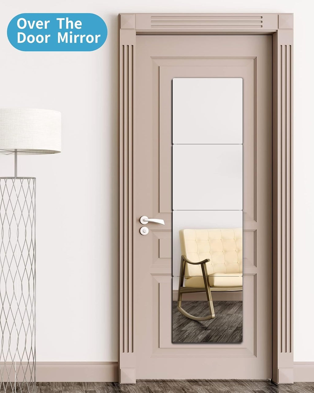 Shatterproof Wall Mirror Full Length for Bedroom, Plexiglass Gym Mirrors For Home, Extra Thick: 0.12 inch, 15.8 x 15.8 inch x 4 Pcs, Workout Mirrors Safe for Kids, Over The Door, Long Wall Mounted