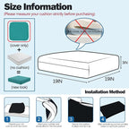 Sqodok Outdoor Cushion Covers 19x19 inch, Wicker Chair - Image 2