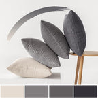 MIULEE Soft Corduroy Decorative Throw Pillow Covers Neutral Grey 20x20 | Set of - Image 5