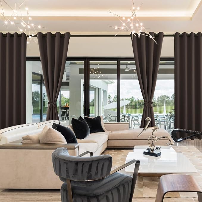 Short Blackout Curtains for Bedroom, 38 x 45 Inch, 2 Panels | Thermal Insulated - Image 8