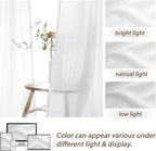108 Inch White Linen Semi Sheer Curtains - Image 5