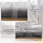 ORINOVA Round Rugs 6ft Silver Grey Fuzzy Faux Sheepskin Washable Furry Fur Area - Image 4