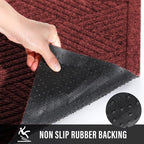 Durable Front Door Mat, Absorbent Muddy Dirt Resist Welcome Door Mats Outdoor - Image 3