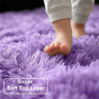 Amdrebio Purple Fuzzy Plush Area Rug 5x7 - Image 8