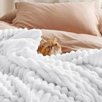 Bedsure Soft Throw Blanket for Couch Decor Gifts Bright White 50"x70" | - Image 5