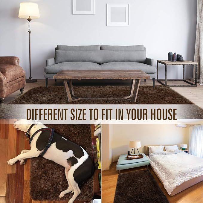 LOCHAS 2x3 Area Rugs Fluffy Living Room Carpets - Image 7