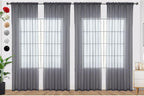 SpaceDresser Grey Sheer Curtains 4 Panels Rod Pocket Semi-Sheer Curtain 72 by SpaceDresser