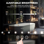 Hasipu LED Bathroom Mirror with Lights, 84" x 40" Hollywood Wall-Mounted Bathroom Mirror with 34 Dimmable Bulbs, 3 Colors Modes, Touch Control, Anti-Fog, Memory Function, Shatter-Proof, ETL Listed