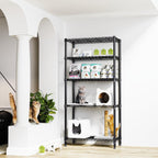1250 lbs 5 Tier Shelf Metal Storage Shelves Shelving Wire Rack Heavy Duty Closet Organizers for Garage Kitchen Bathroom Laundry Black 15.7" D x 33.5" W x 68.5" H