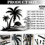 Palm Tree Metal Wall Decor,Palm Tree Metal Wall Art,Metal Palm Tree,Metal Palm Tree Wall Decor,Tropical Metal Wall Art,Beach Wall Decort,Metal Wall Decor (style 1,black,31 L" x 25 W" / 80 x 63 cm)