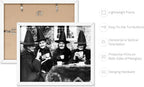 Poster Master Classic Photograph Poster - Vintage Halloween Print - Gift for Artist, Friend - Witches Tea Party, Old Women Smiling, Wearing Robes - Wall Decor for Living Room, 8x10 White Framed