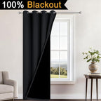 Yakamok Black Blackout Curtains 96 Inches Long - Image 2