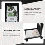 Floor-Standing Magazine Rack 6-Layer with Wheels, Brochure Display Stand for Exhibitions, Office, and Any Organization Requiring Information Display