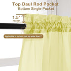Chyhomenyc Sheer Curtains 108 Inch Length 2 Panels Set, Extra Long Light - Image 5