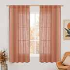63 Inch Semi Sheer Linen Curtains by LAMIT