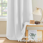H.VERSAILTEX White Curtains for Bedroom Thermal Insulated Curtains & Drapes - Image 8