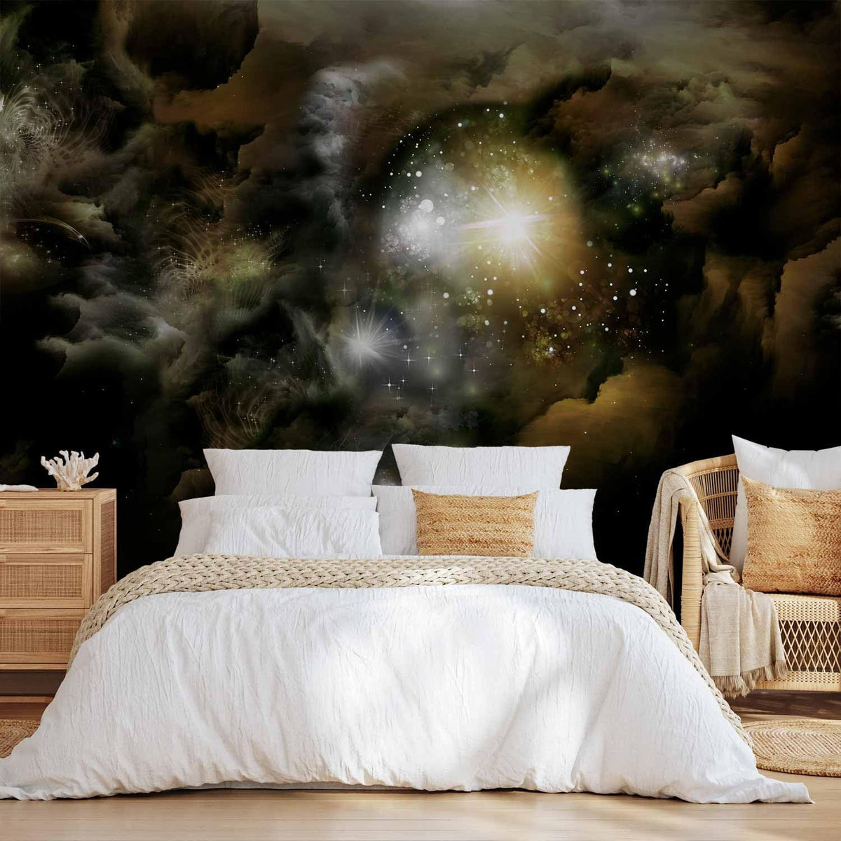artgeist Wall Mural Cosmos Galaxy 154x110 in - Peel and Stick Self-Adhesive Wallpaper Removable Large Sticker Foil Wall Decor Print Picture Image Design n-A-0027-a-b