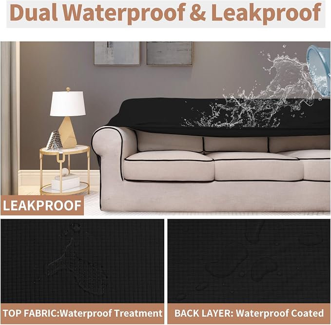 Easy-Going 100% Waterproof Couch Cover, 3 Cushion Couch Slipcover - Image 3