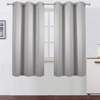 Light Grey Blackout Curtains 34 x 54 Inch Length/Set of 2 Curtain by Lemomo