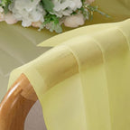 Goose Yellow Sheer Curtains 63 Inch Length 2 Panels, Light Filtering Voile - Image 9