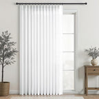 Topfinel 102 Inch Curtains 1 Panels Set, One Packs Pinch Pleat Back Tab Linen by Topfinel