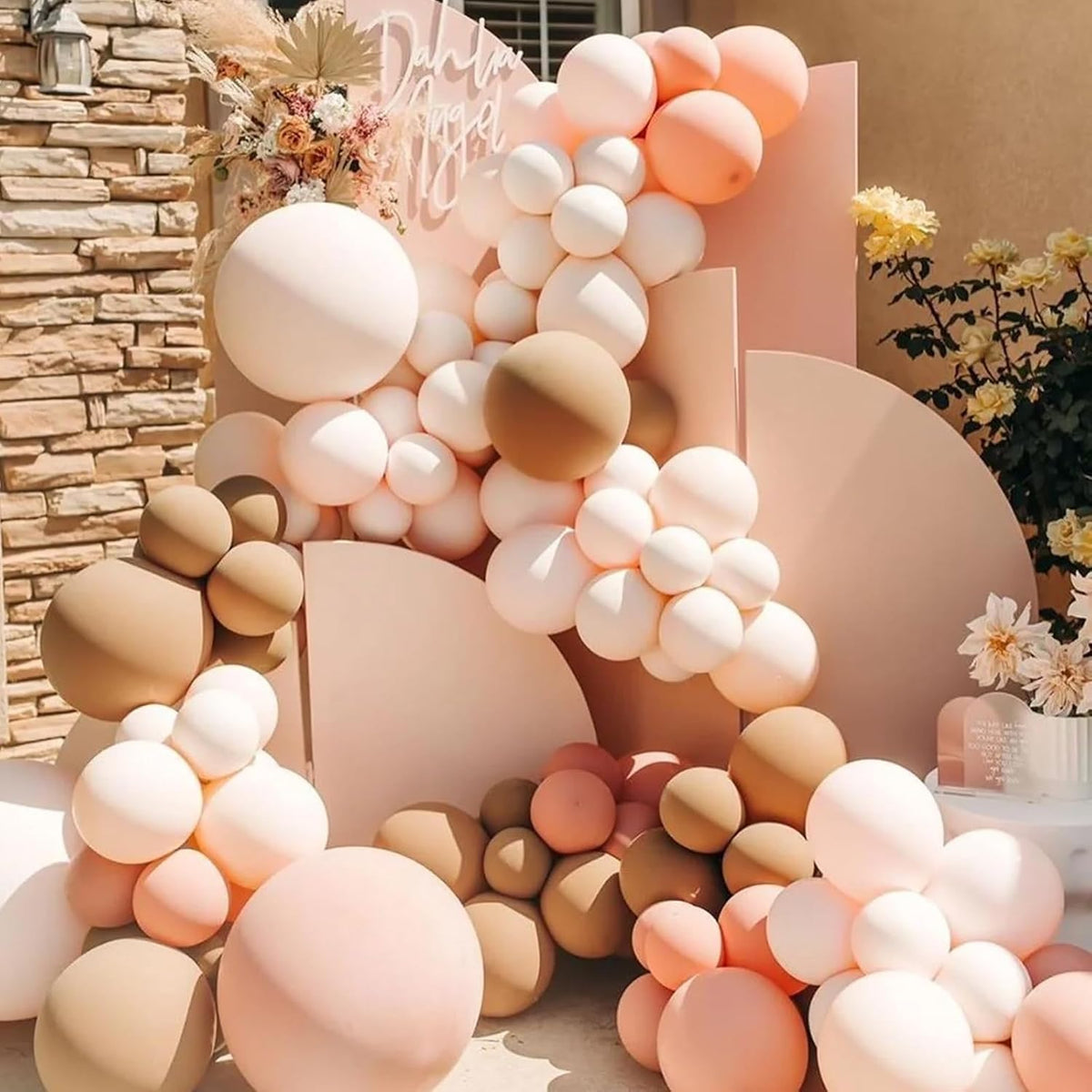130pcs Blush Pink Balloons Different Sizes 18" 12" 10" 5" Boho Pink Latex Balloon Garland Arch Kit for Birthday Baby Shower Graduation Wedding Gender Reveal Party Decorations