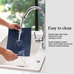 Placemats Set of 12 - Easy Clean Woven Vinyl Placemats for Dining Table, Indoor/Outdoor Place Mats, Washable PVC Table Mats（Navy Blue）