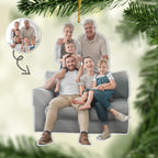 Pawfect House Personalized Christmas Ornament with Picture, Custom Christmas Ornament Gifts for Family, Personalized Photo Gifts for Mom Dad Kid, Funny Ornaments with Family Photo, Xmas Decorations