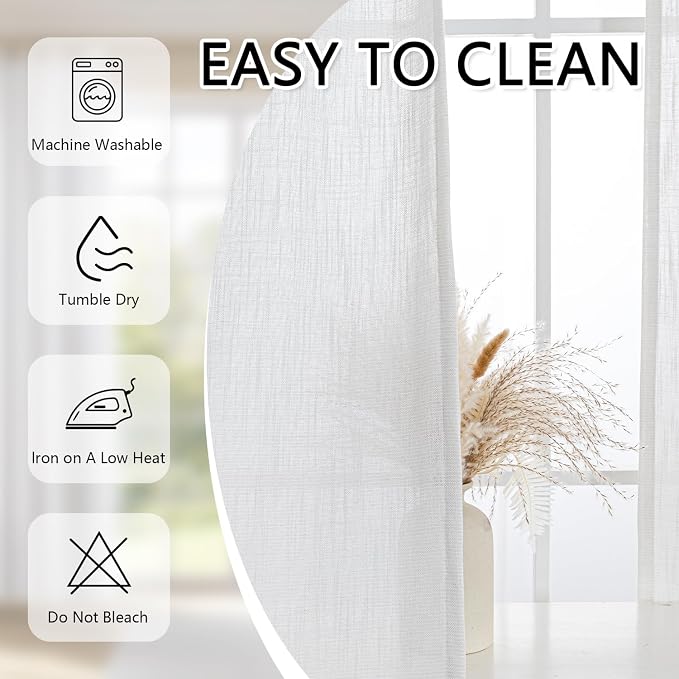 MYSKY HOME Natural French Door Curtains - Image 7
