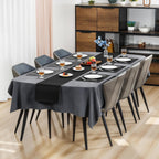 Myir JUN Dual Sided Faux Leather Place Mats Set of 4, Indoor & Outdoor Placemats - Non-Slip, Washable, Square (Gray Black)